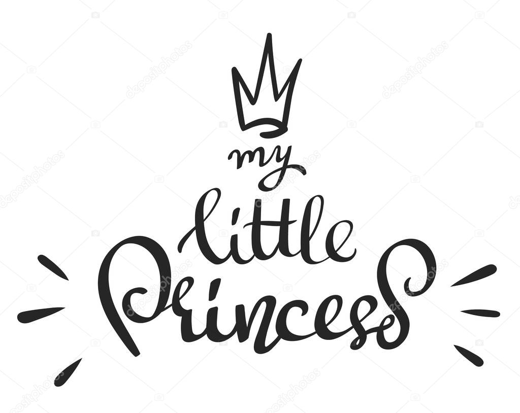 Hand drawn vector lettering - My Little Princess -
