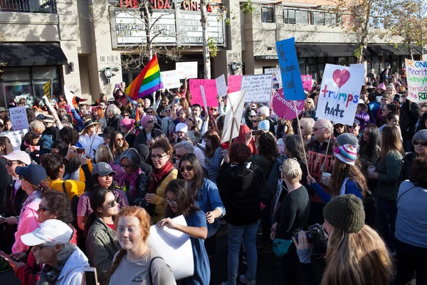 Santa Ana Usa Enero 2017 Participantes Identificadas Marcha Mujeres 2017 — Foto de Stock