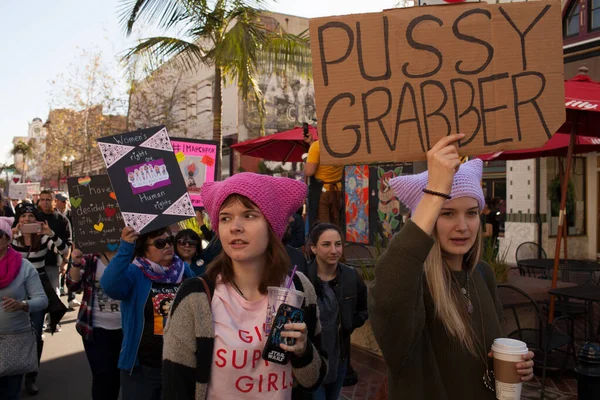 Santa Ana Usa January 2017 Unidentified Participants 2017 Women March — Stock Photo, Image