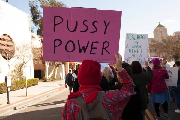 Santa Ana Usa Enero 2017 Participantes Identificadas Marcha Mujeres 2017 —  Fotos de Stock