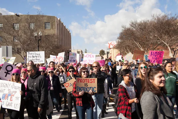 Santa Ana Usa Enero 2017 Participantes Identificadas Marcha Mujeres 2017 —  Fotos de Stock