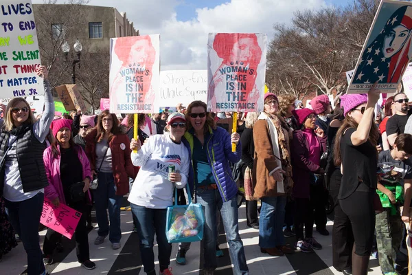 Santa Ana Usa Janeiro 2017 Participantes Não Identificados Marcha Feminina — Fotografia de Stock