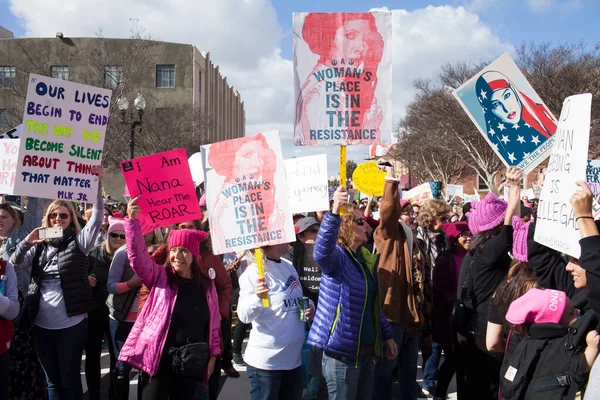 Santa Ana Usa January 2017 Unidentified Participants 2017 Women March — Stock Photo, Image