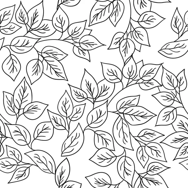 Motif sans couture vectoriel avec feuilles d'automne. — Image vectorielle