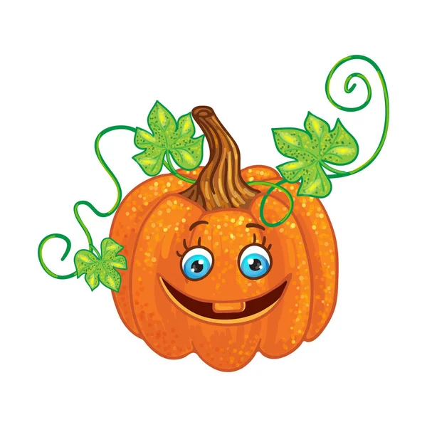 Halloween carácter calabaza aislado uno — Vector de stock