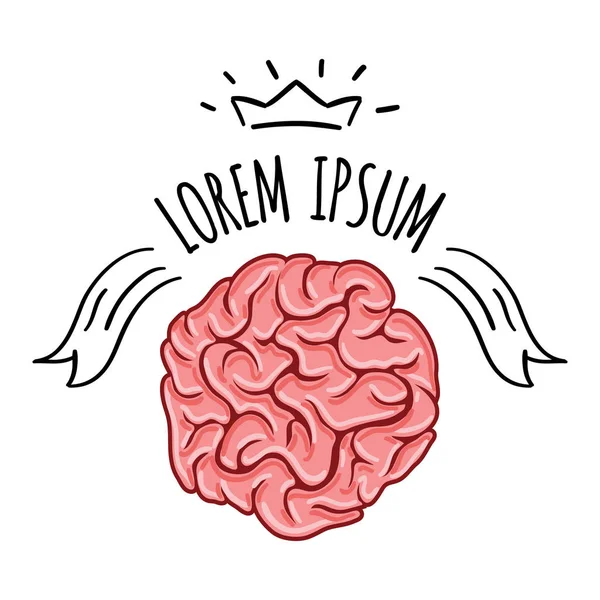 Plantilla vectorial de diseño Brain Logo. Concepto de impresión . — Archivo Imágenes Vectoriales