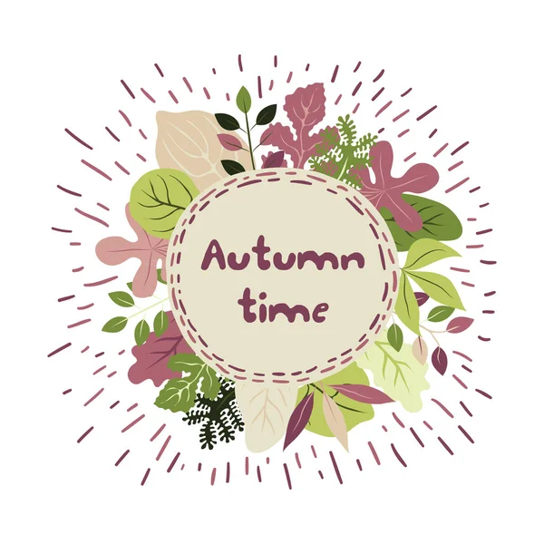 Vector frame with autumn leaves. — Stock Vector