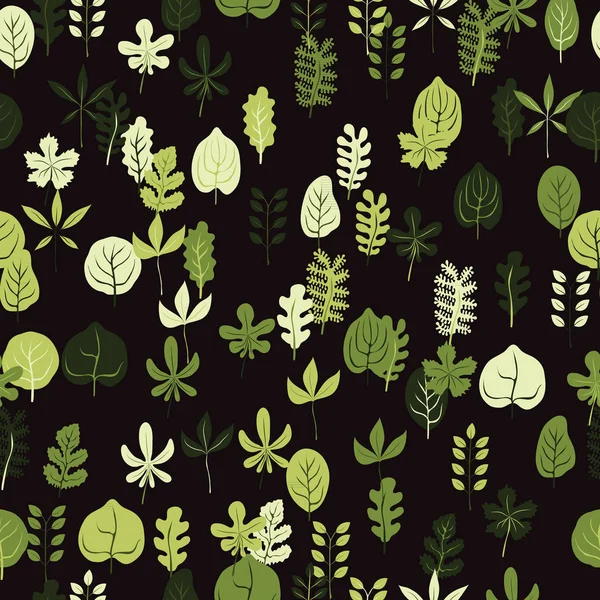 Motif sans couture vectoriel avec feuilles d'automne. — Image vectorielle