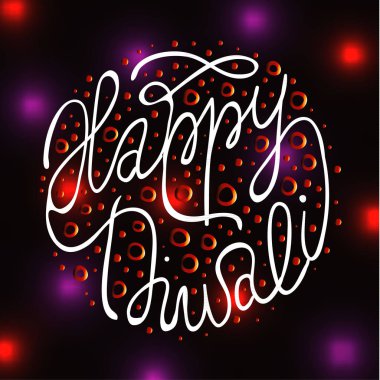 Diwali Hint Festivali ışıklar tebrik kartı