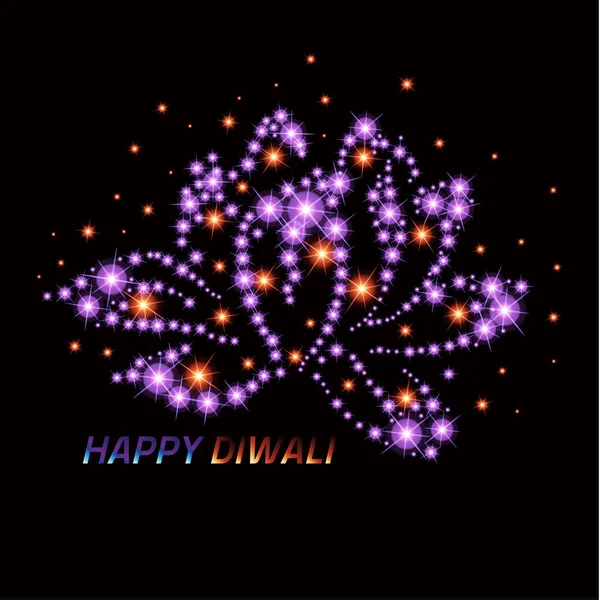 Diwali o Festival Indiano de Luzes. Cartão de saudação . — Vetor de Stock