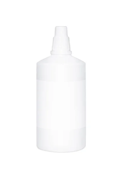 Plastikowa Butelka Nadtlenek Wodoru Izolowana Białym Tle — Zdjęcie stockowe