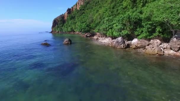 Vista aérea da ilha na Tailândia — Vídeo de Stock