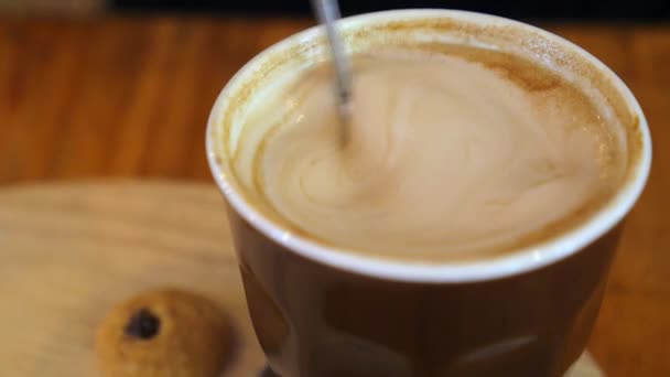 Чашка кави крупним планом — стокове відео