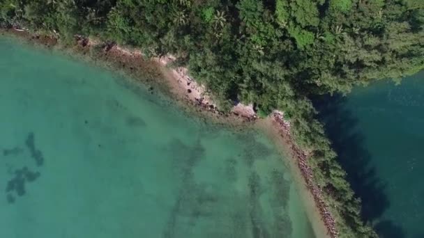 Landskap Seascape Flygfoto över ön — Stockvideo