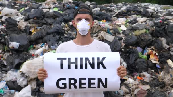 Desastre ecológico. Luta contra a poluição e o consumo excessivo . — Vídeo de Stock