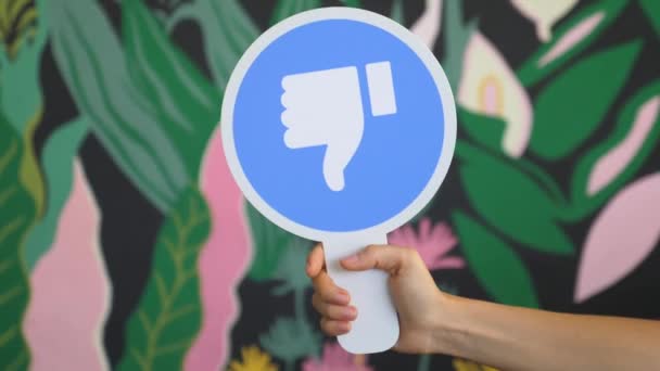 Dislike Hand Thumb Down Symbol geste de signe — Video