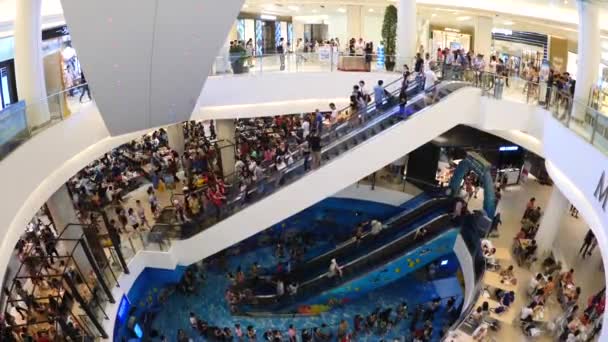 Black Friday, Hora do Rush, Shopping center lotado, Consumismo, Consumo . — Vídeo de Stock