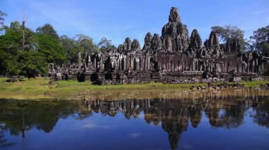 Kamboçya 'daki Angkor Wat Tapınağındaki Antik Şehir Bayonu