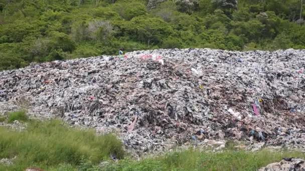 Απορρίμματα σκουπιδιών προκαλούν περιβαλλοντική ρύπανση και οικολογική καταστροφή — Αρχείο Βίντεο