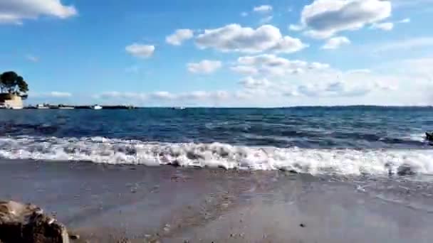 Strand, Sand und Meereslandschaft auf Mallorca im Zeitraffer — Stockvideo