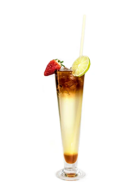 Frukt Cocktail Vit Bakgrund — Stockfoto