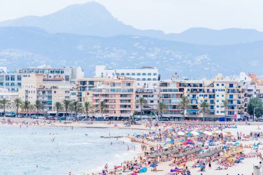 El Arenal, Mayorka 'da sahil ve deniz manzarası