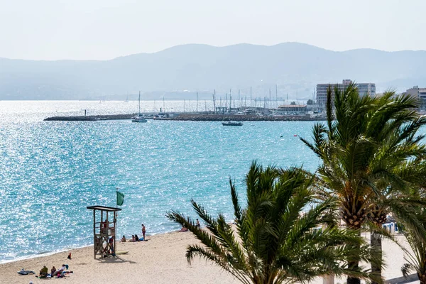 El Arenal, Mayorka 'da sahil ve deniz manzarası