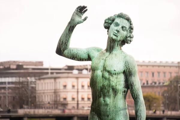 Statue Seafront Stockholm — Stock Photo, Image