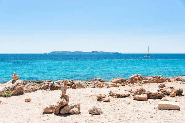 Paisagem Marítima Com Vista Para Ilha Cabrera Maiorca — Fotografia de Stock