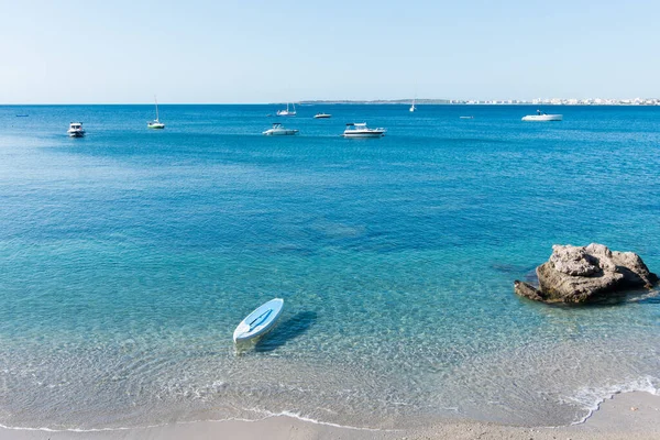 Barcos Paisagens Marinhas Costa Los Pinos Maiorca — Fotografia de Stock