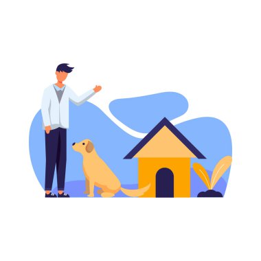 Veterinerler hayvan sağlığı, köpek, kedi yavrusu ve kuş vektör ilüstrasyonunu kontrol ediyorlar, iniş sayfası, ui, web sitesi, mobil uygulama, editör, poster, el ilanı, makale ve afiş için uygun