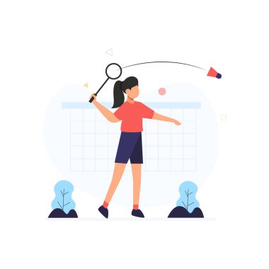 Sporcular, iniş sayfası, ui, web sitesi, mobil uygulama, editör, poster, makale ve afiş için uygun sağlıklı bir vücut vektör ilülasyonunu sürdürmek için her sabah egzersiz yaparlar.