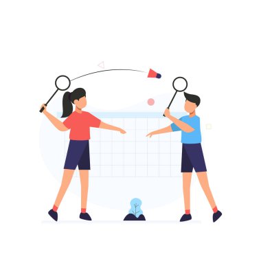 Sporcular, iniş sayfası, ui, web sitesi, mobil uygulama, editör, poster, makale ve afiş için uygun sağlıklı bir vücut vektör ilülasyonunu sürdürmek için her sabah egzersiz yaparlar.