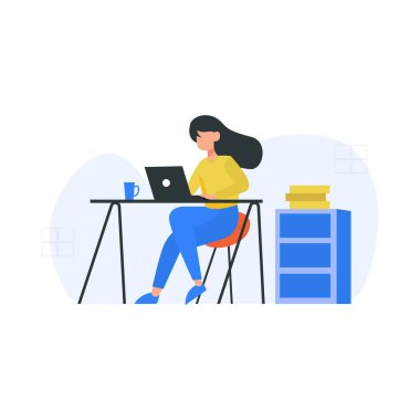 İnternet pazarlaması sosyal medya vektör illüstrasyonundaki reklamları teşvik eder ve analiz eder, iniş sayfası, ui, web sitesi, mobil uygulama, editör, poster, el yazısı ve afiş için uygundur
