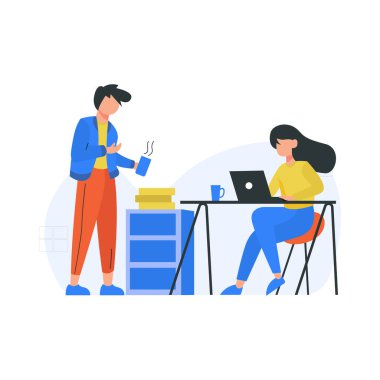 İnternet pazarlaması sosyal medya vektör illüstrasyonundaki reklamları teşvik eder ve analiz eder, iniş sayfası, ui, web sitesi, mobil uygulama, editör, poster, el yazısı ve afiş için uygundur