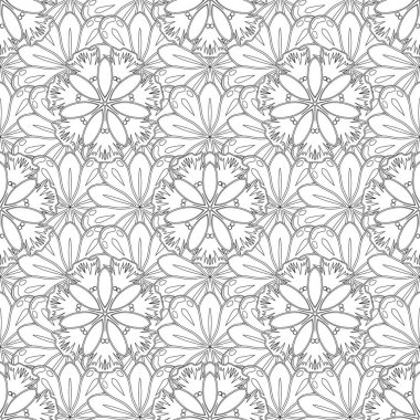 Pırıl pırıl bir desen. Siyah beyaz unsurlu lüks bir eskiz..