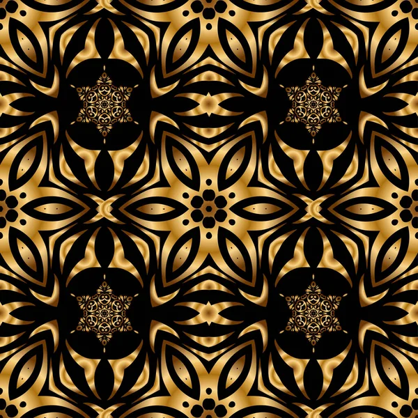 Concepto Lujo Real Victoriano Elementos Dorados Aislados Sobre Fondo Negro — Archivo Imágenes Vectoriales
