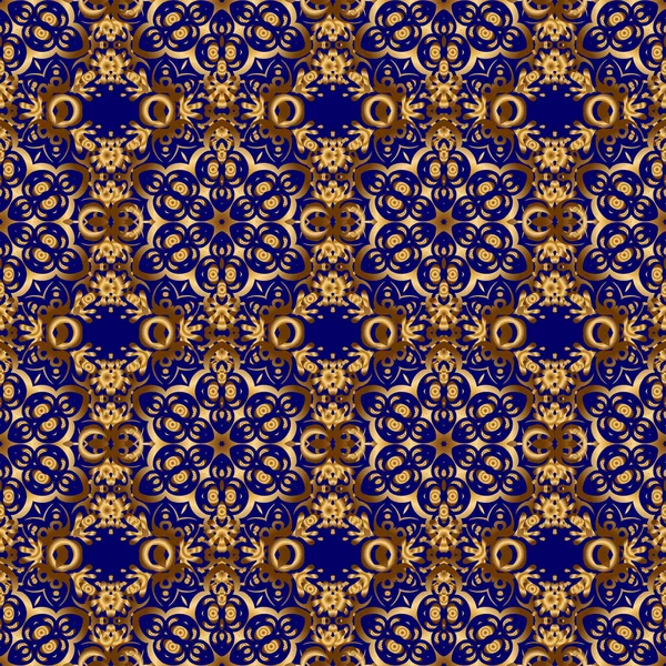 Modèle Sans Couture Vecteur Géométrique Bleu Fond Abstrait — Image vectorielle