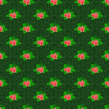 Web sayfaları, düğün davetiyeleri, tekstil, duvar kağıtları için vektör romantik arka plan. Yeşil arka planda suluboya çiçekleri pürüzsüz desen.