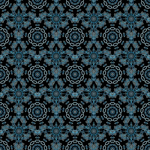 Patrón Sin Costura Vector Geométrico Azul Fondo Abstracto — Vector de stock