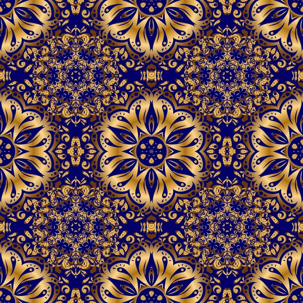 Modèle Sans Couture Vecteur Géométrique Bleu Fond Abstrait — Image vectorielle