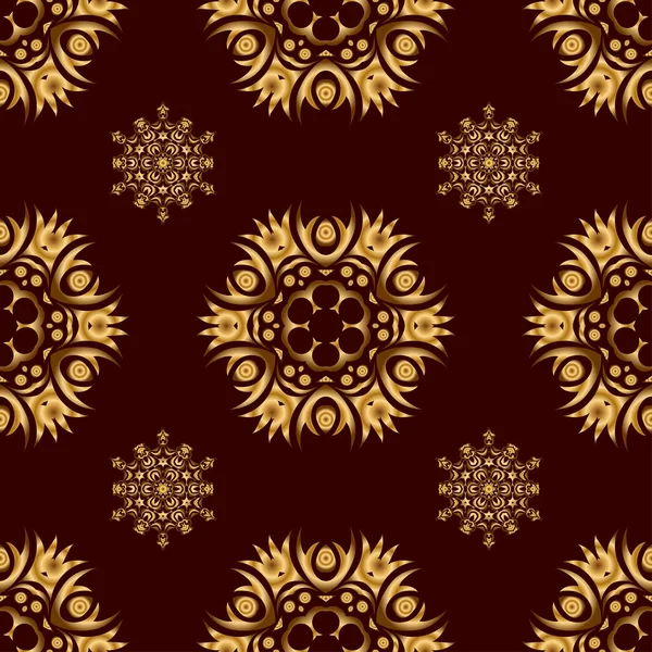 Illustrazione Vettoriale Decoro Orientale Pattern Senza Cuciture Nello Stile Barocco — Vettoriale Stock