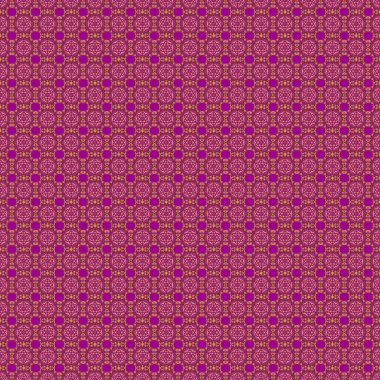 Mor ve altın renkli mandala süsü. Kusursuz desen 