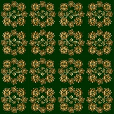 Yeşil renkli süs. Tekstil ya da kağıda yazdırmak için kusursuz desen.