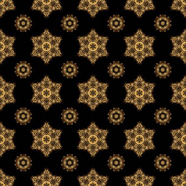 Siyah soyut süs deseni