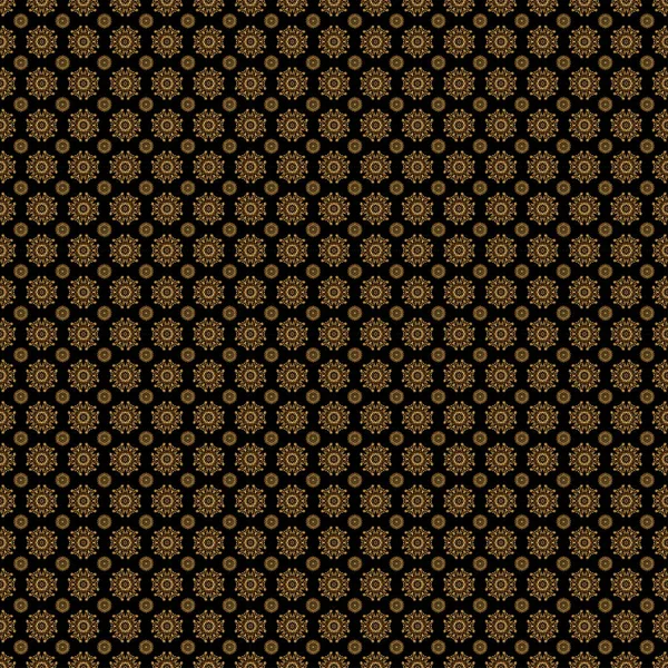 Schwarz Und Gold Vintage Ornament Nahtloses Muster Für Den Druck — Stockvektor