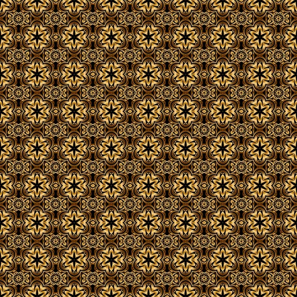 Черный Золотой Винтажный Орнамент Бесшовный Рисунок Печати Текстильной Бумажной — стоковый вектор