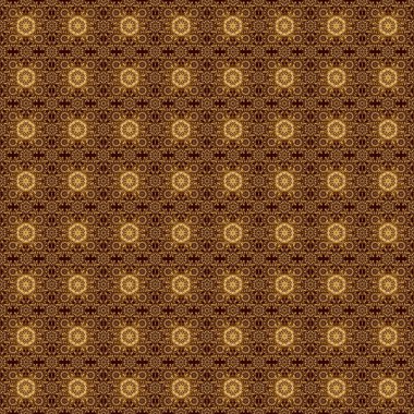 Altın ve kahverengi soyut süsleme deseni