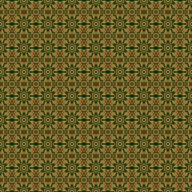 Yeşil ve altın geometrik vektör pürüzsüz desen, soyut arkaplan.