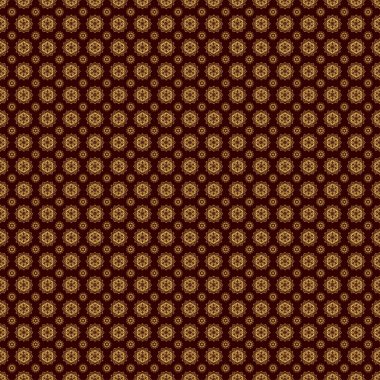 Altın ve kahverengi soyut süsleme deseni